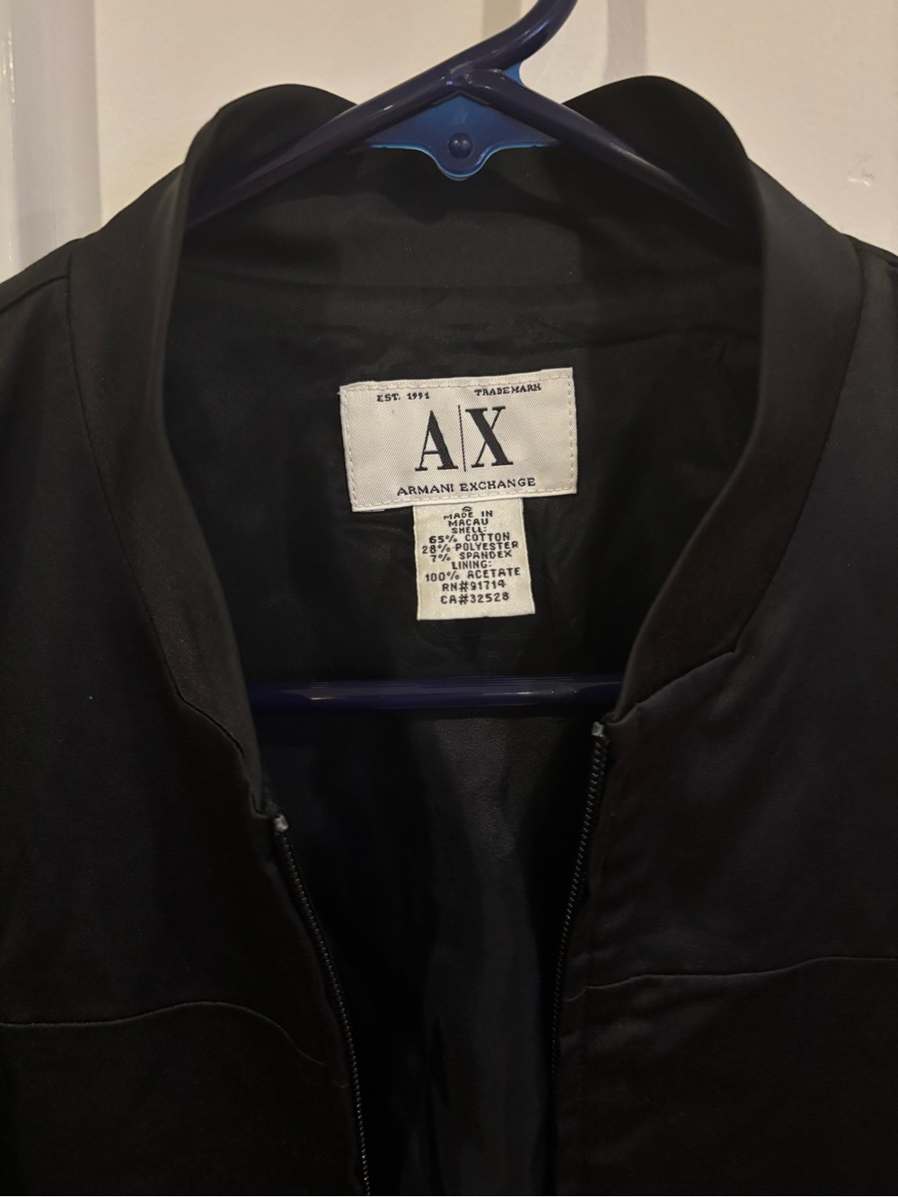 Armani Exchange Women's Black Bomber Jacket